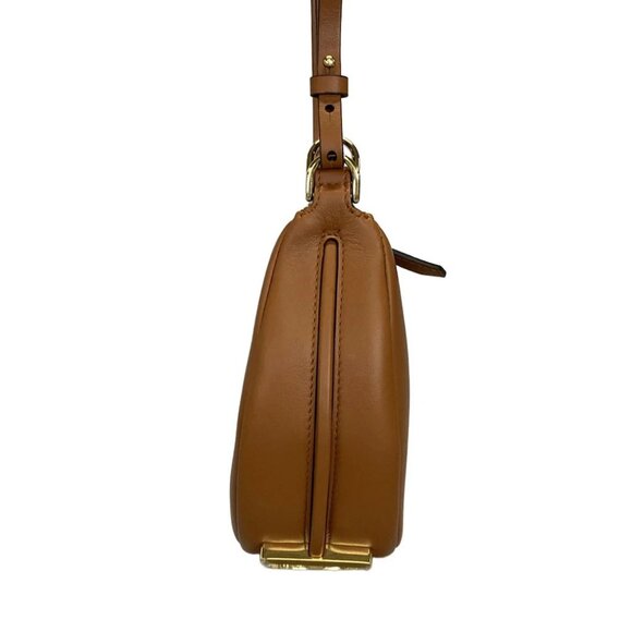 Auth FENDI Fendi Graffi Mini 8BS081 Brown Leather Shoulder Bag - Picture 3 of 14